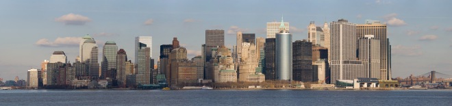Lower Manhatten from Staten Island Ferry by Diliff