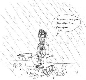 Aix sous la pluie by the artist Barbarion