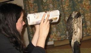 Mable and Helen playing with a paper telescope Photo by Christina McLeish @_Xtin_