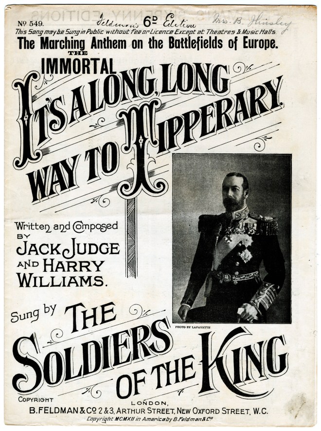 Jack Judge and Harry Williams Its a long way to Tipperary sung by soliders in world war one